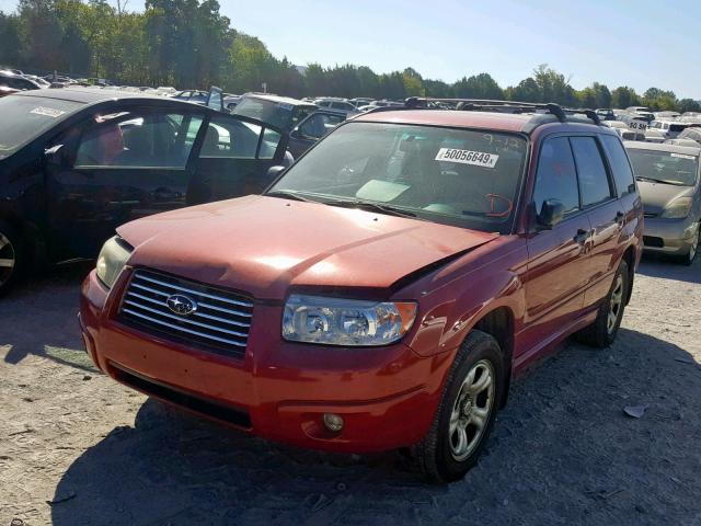 JF1SG63607H710203 - 2007 SUBARU FORESTER 2 RED photo 2