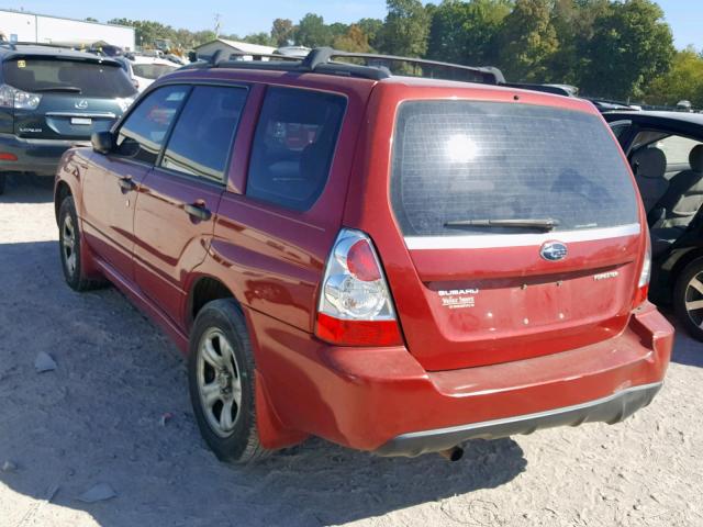 JF1SG63607H710203 - 2007 SUBARU FORESTER 2 RED photo 3