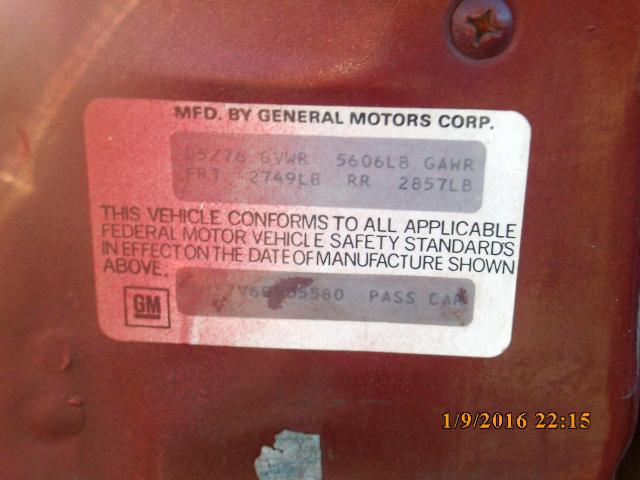 1H57V6D505580 - 1976 CHEVROLET MONTE CARL წითელი ფოტო 10