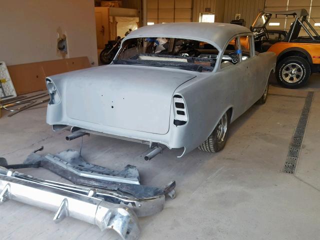 V856B071587 - 1956 CHEVROLET BEL AIR GRAY photo 4