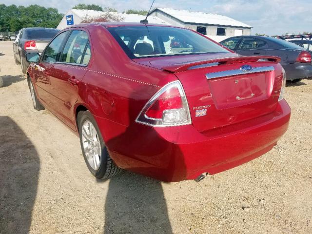 3FAHP08138R220634 - 2008 FORD FUSION SEL RED photo 3