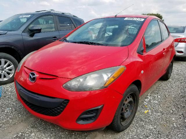 JM1DE1HYXB0130017 - 2011 MAZDA MAZDA2 RED photo 2