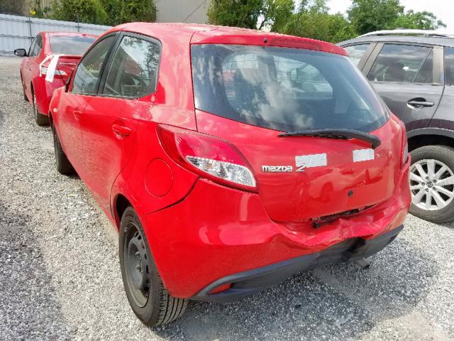 JM1DE1HYXB0130017 - 2011 MAZDA MAZDA2 RED photo 3