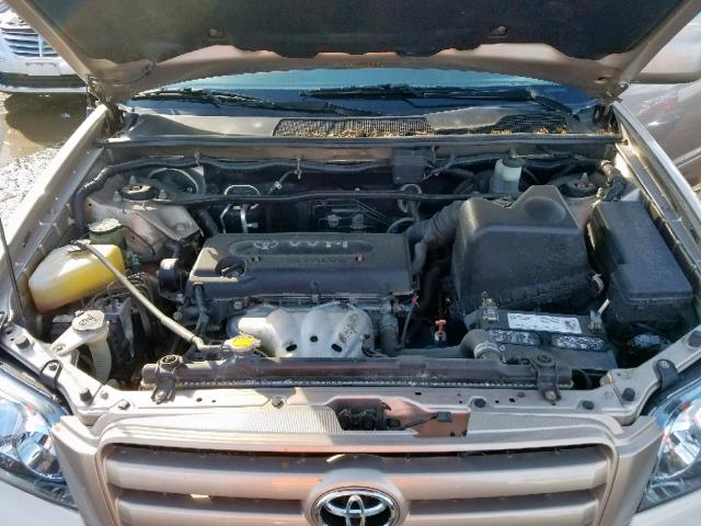 JTEHD21A050038776 - 2005 TOYOTA HIGHLANDER GOLD photo 7