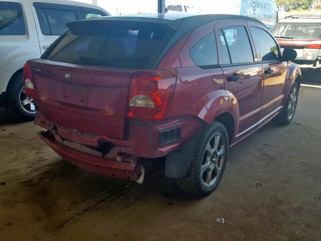 1B3HB28B77D503849 - 2007 DODGE CALIBER RED photo 4