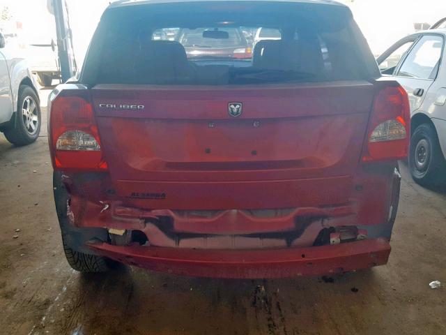 1B3HB28B77D503849 - 2007 DODGE CALIBER RED photo 9