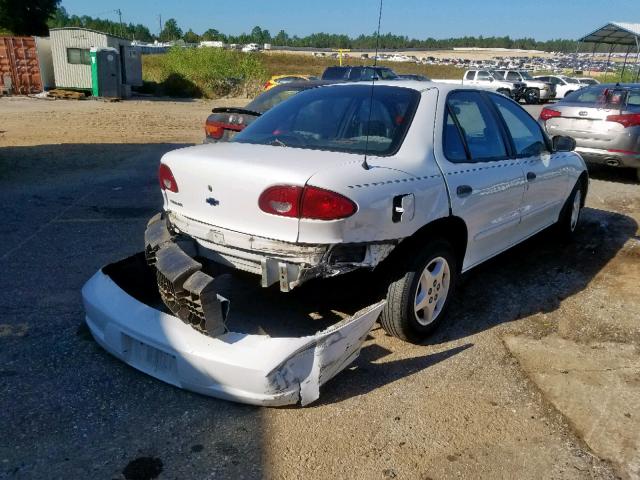 1G1JC5244Y7229852 - 2000 CHEVROLET CAVALIER WHITE photo 4