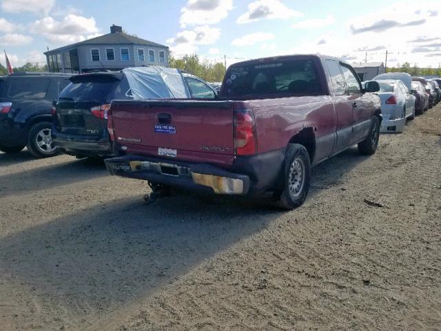 2GCEC19T741358772 - 2004 CHEVROLET SILVERADO BURGUNDY photo 4