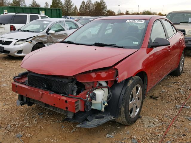 1G2ZF58B374264359 - 2007 PONTIAC G6 VALUE L RED photo 2