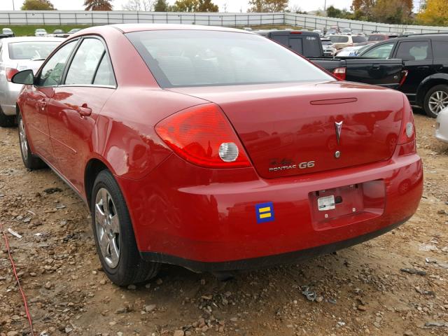 1G2ZF58B374264359 - 2007 PONTIAC G6 VALUE L RED photo 3