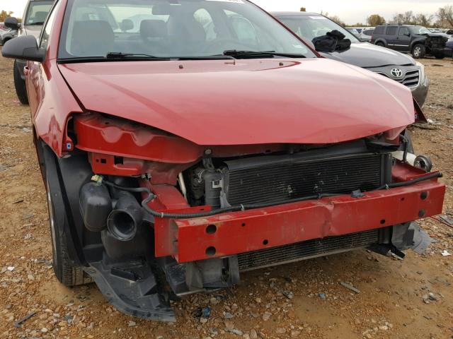 1G2ZF58B374264359 - 2007 PONTIAC G6 VALUE L RED photo 9