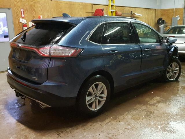 2FMPK4J88JBB25036 - 2018 FORD EDGE SEL BLUE photo 4