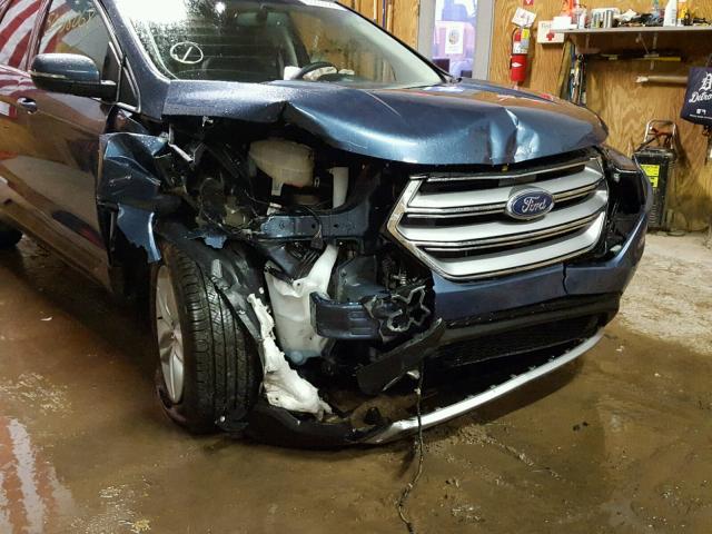 2FMPK4J88JBB25036 - 2018 FORD EDGE SEL BLUE photo 9