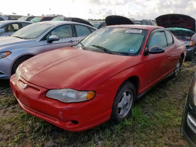 2G1WW12E659186298 - 2005 CHEVROLET MONTE CARL წითელი ფოტო 2