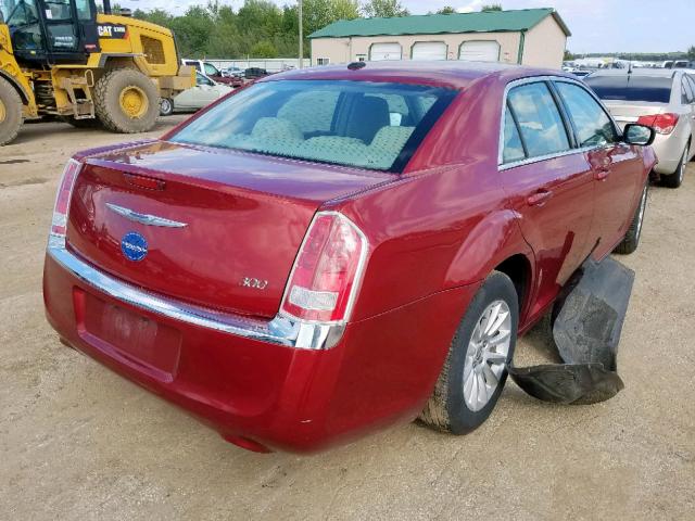 2C3CCAAG8CH132871 - 2012 CHRYSLER 300 RED photo 4