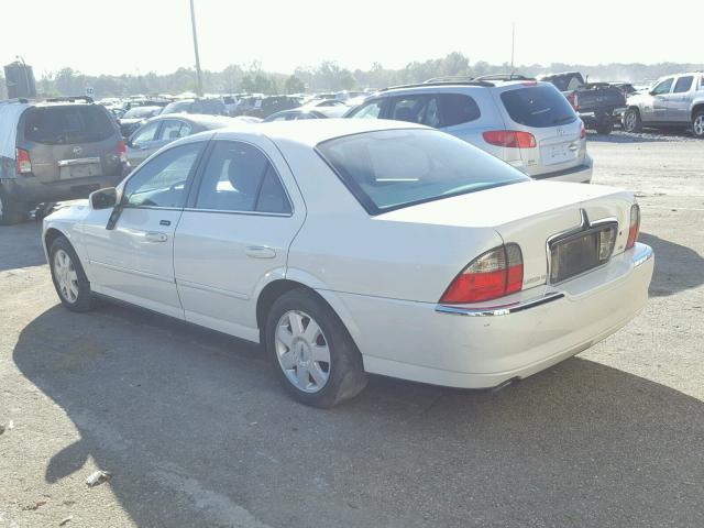 1LNHM86S55Y600418 - 2005 LINCOLN LS WHITE photo 3