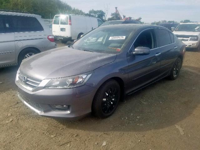 1HGCR2F8XEA009626 - 2014 HONDA ACCORD EXL GRAY photo 2