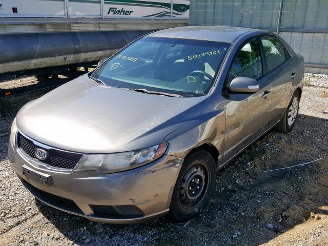 KNAFU4A23A5059258 - 2010 KIA FORTE EX GRAY photo 2