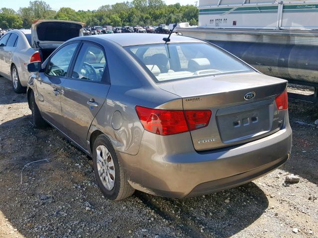 KNAFU4A23A5059258 - 2010 KIA FORTE EX GRAY photo 3