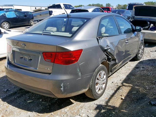 KNAFU4A23A5059258 - 2010 KIA FORTE EX GRAY photo 4