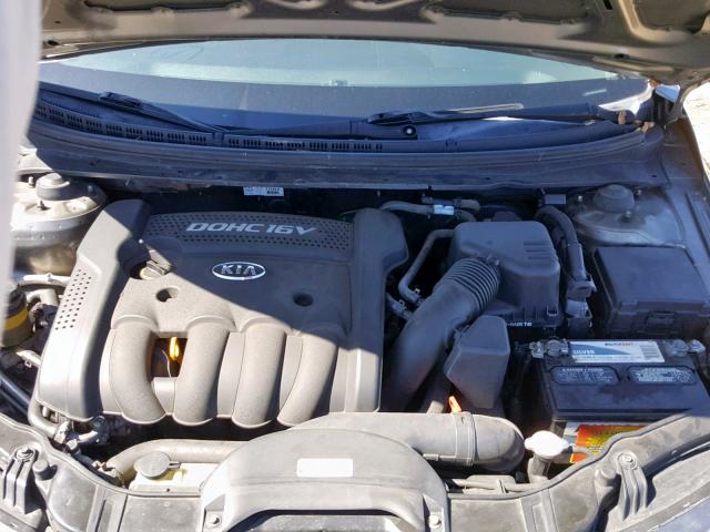 KNAFU4A23A5059258 - 2010 KIA FORTE EX GRAY photo 7