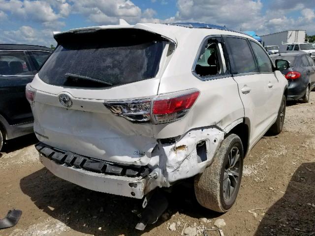 5TDKKRFH4GS140712 - 2016 TOYOTA HIGHLANDER WHITE photo 4