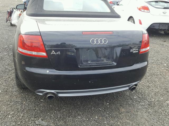 WAUDF48H29K009962 - 2009 AUDI A4 2.0T CA BLACK photo 9