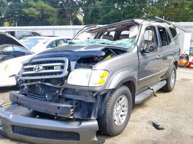 5TDZT38A83S185493 - 2003 TOYOTA SEQUOIA LI GRAY photo 2