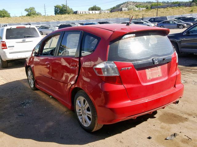 JHMGE8G41AS006840 - 2010 HONDA FIT SPORT RED photo 3