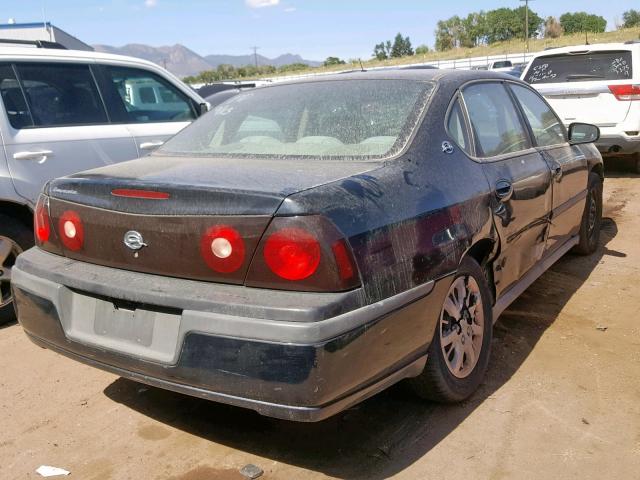 2G1WF52K349336783 - 2004 CHEVROLET IMPALA BLACK photo 4