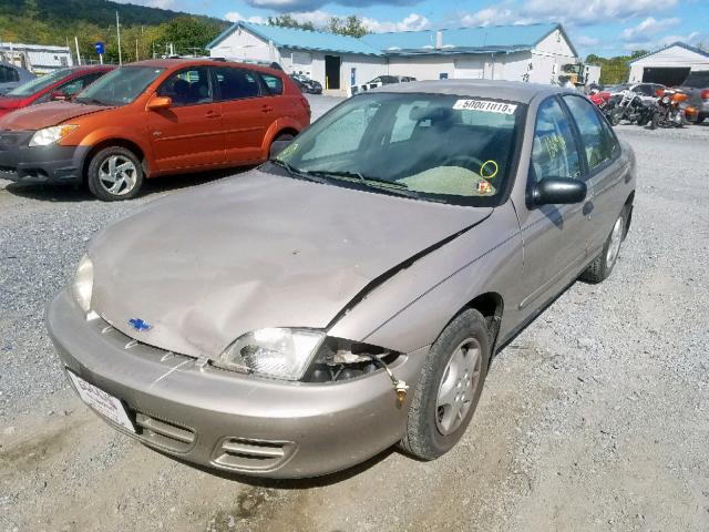 1G1JC524117116589 - 2001 CHEVROLET CAVALIER B TAN photo 2