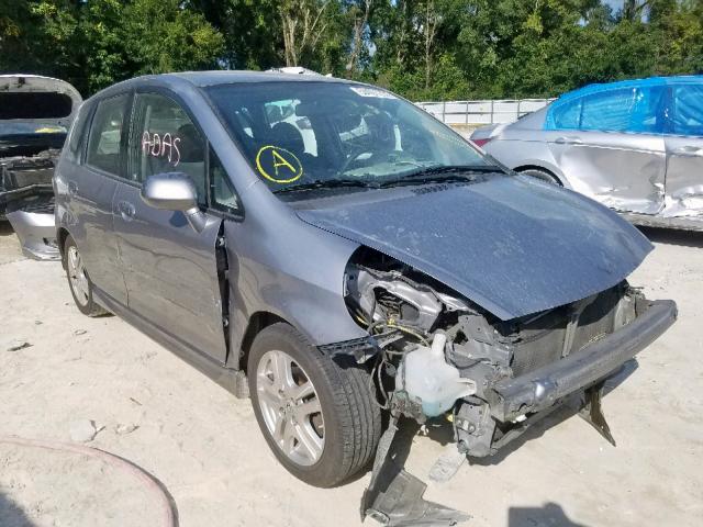 JHMGD38687S016537 - 2007 HONDA FIT S GRAY photo 1