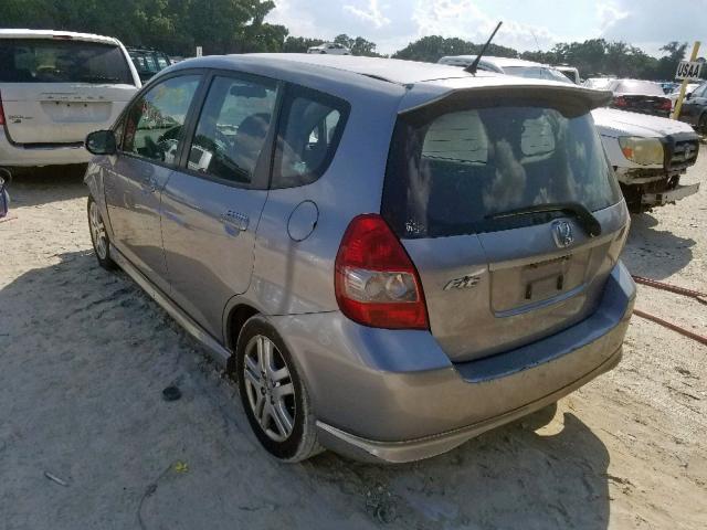 JHMGD38687S016537 - 2007 HONDA FIT S 灰色 照片 3