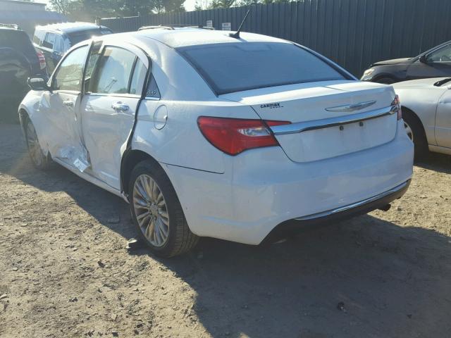 1C3CCBCB5CN181783 - 2012 CHRYSLER 200 LIMITE WHITE photo 3