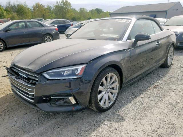 WAU2NGF51JN001990 - 2018 AUDI A5 PRESTIG GRAY photo 2