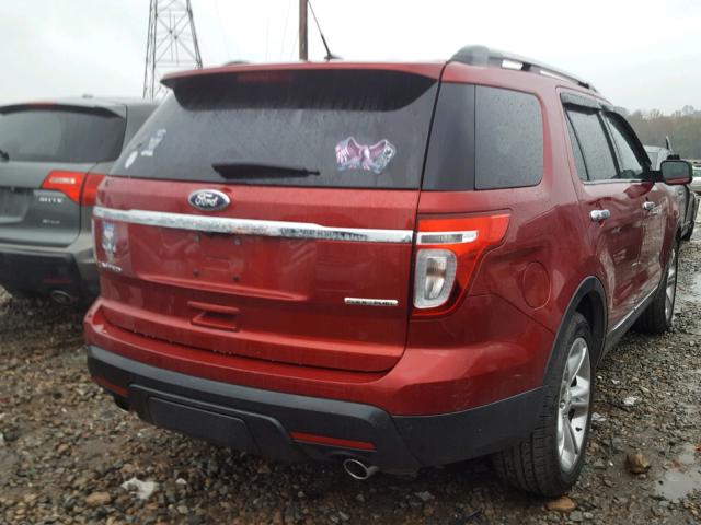 1FM5K7F85FGC09543 - 2015 FORD EXPLORER L RED photo 4