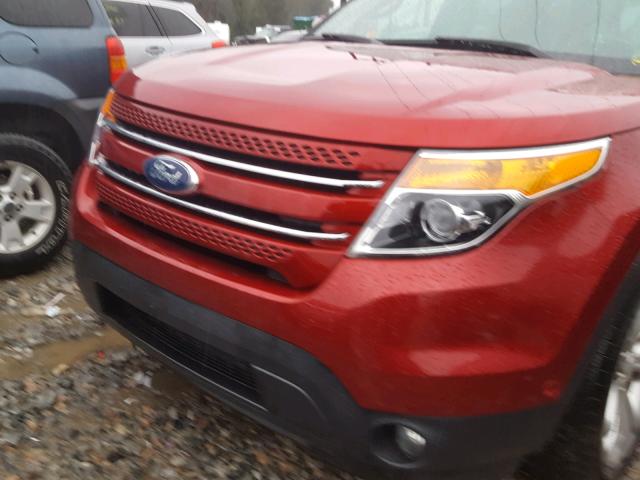 1FM5K7F85FGC09543 - 2015 FORD EXPLORER L RED photo 9