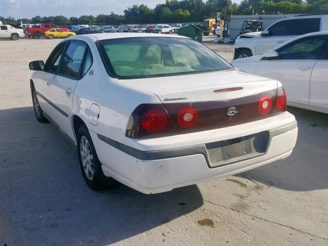 2G1WF52E719272155 - 2001 CHEVROLET IMPALA WHITE photo 3