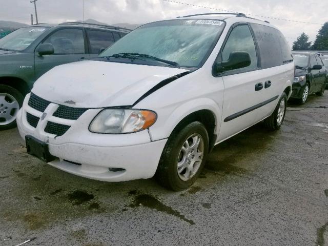 1D4GP25RX3B282849 - 2003 DODGE CARAVAN SE WHITE photo 2