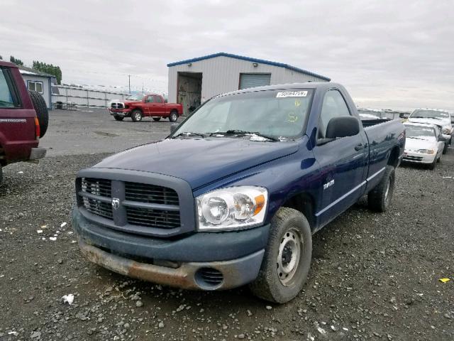 1D7HA16KX8J204430 - 2008 DODGE RAM 1500 S BLUE photo 2