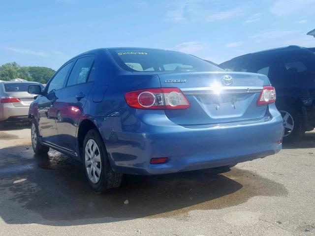 5YFBU4EE8DP212245 - 2013 TOYOTA COROLLA BA BLUE photo 3