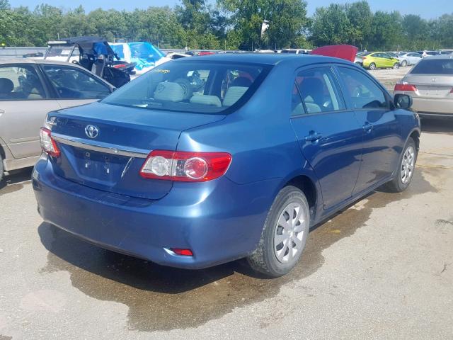 5YFBU4EE8DP212245 - 2013 TOYOTA COROLLA BA BLUE photo 4