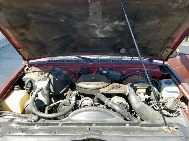 1GTCS14Z5L8509495 - 1990 GMC S TRUCK S1 MAROON photo 7