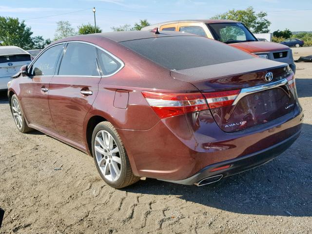 4T1BK1EB3EU117019 - 2014 TOYOTA AVALON BAS MAROON photo 3