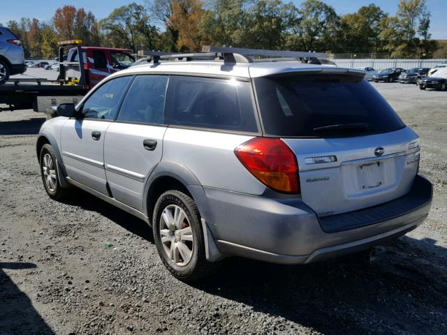 4S4BP61C257374040 - 2005 SUBARU LEGACY OUT SILVER photo 3