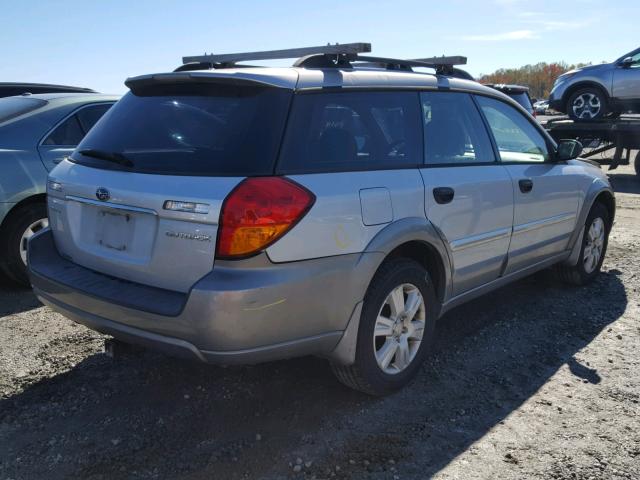 4S4BP61C257374040 - 2005 SUBARU LEGACY OUT SILVER photo 4