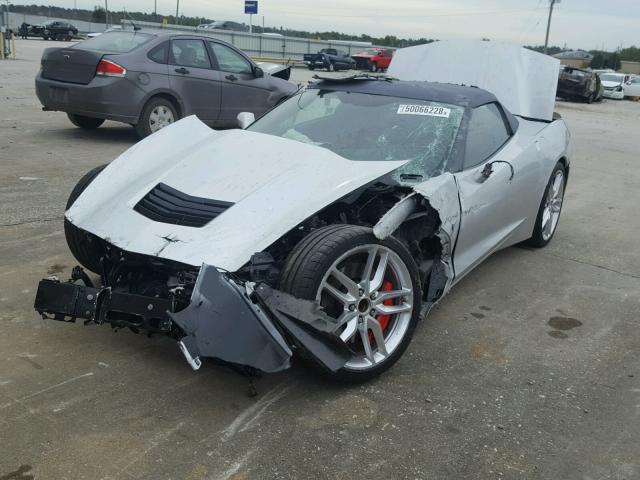 1G1YJ3D71G5101563 - 2016 CHEVROLET CORVETTE S SILVER photo 2