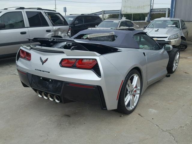 1G1YJ3D71G5101563 - 2016 CHEVROLET CORVETTE S SILVER photo 4