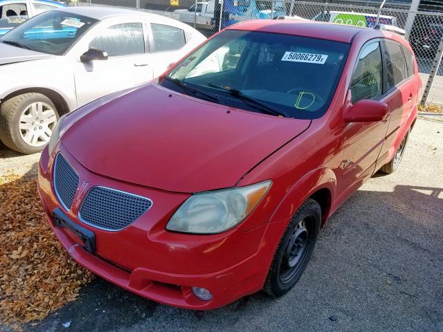 5Y2SL63835Z407429 - 2005 PONTIAC VIBE RED photo 2