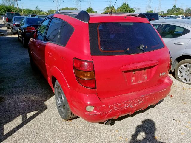 5Y2SL63835Z407429 - 2005 PONTIAC VIBE RED photo 3